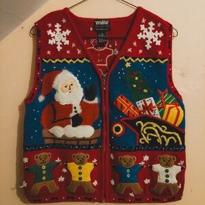 Designers Originals Red Holiday Sweater Vest
